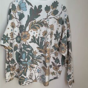 Sioni Elegant Cream Knit Sweater Size Large